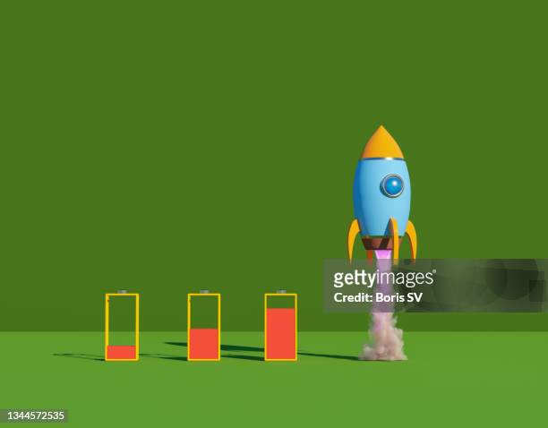 charging the rocket - festa per il lancio pubblicitario foto e immagini stock
