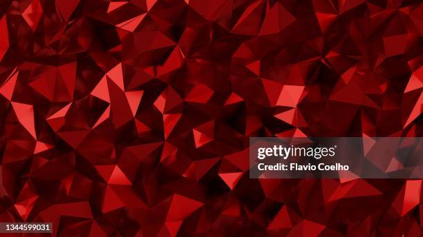 creased red foil background - polygon stock pictures, royalty-free photos & images