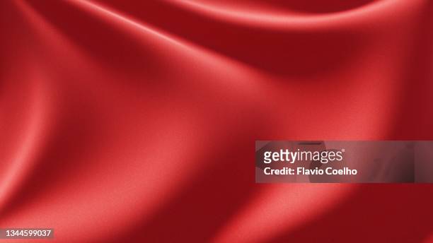 red flag background - fabric texture foto e immagini stock
