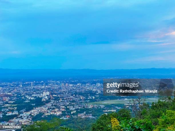 chiang mai viewpoint, thailand, at the public pavilion. - doi suthep stock pictures, royalty-free photos & images