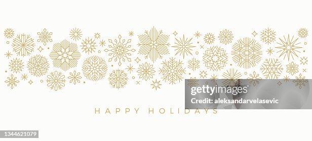 Vacances Snowflake Border Vacances Snowflake Border