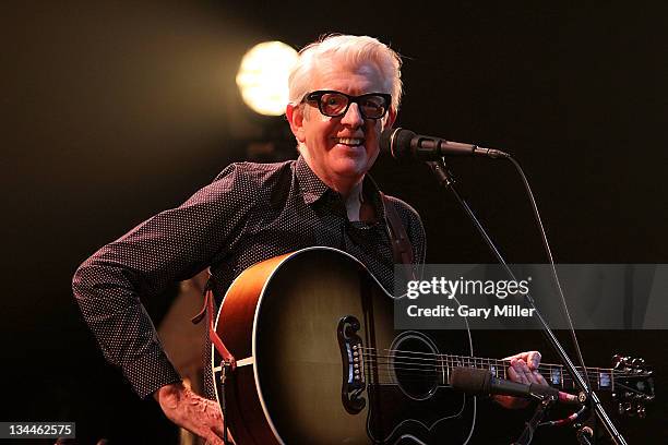 Vocalist/musician Nick Lowe performs in concert at ACL Live on December 1, 2011 in Austin, Texas.