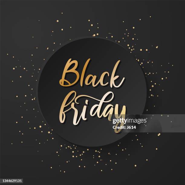 black friday - gold black background stock illustrations