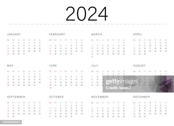 calendar 2024 template - calendario 幅插畫檔、美工圖案、卡通及圖標