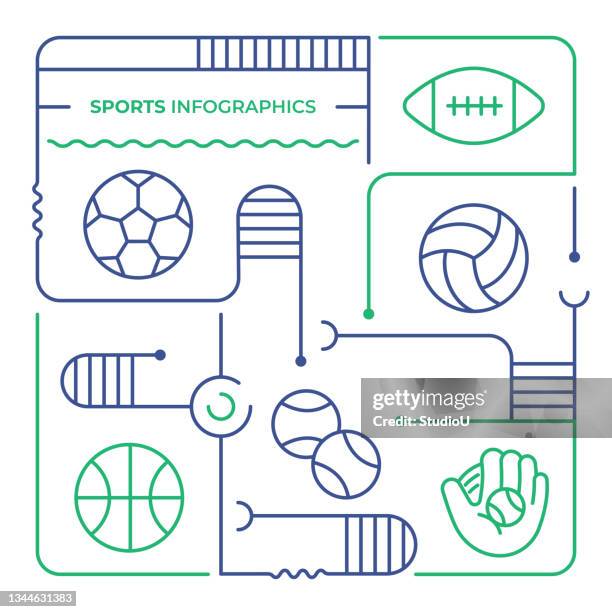 infographic design template of sports vector line illustration - soccer uniform template stock illustrations