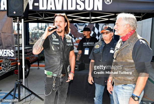 Actors Sean McNabb and Perry King attend the 3rd annual Ride for the Children motorcycle event ride in support of Olive Crest at Bartels'...