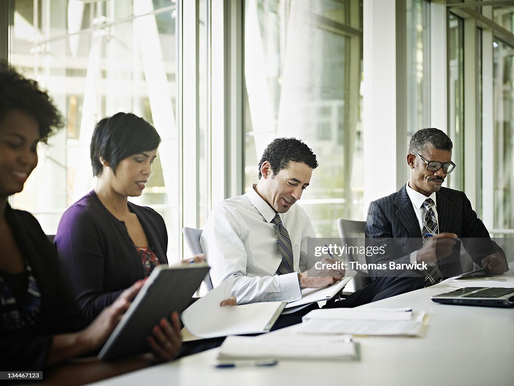 Group of coworkers at office conference table