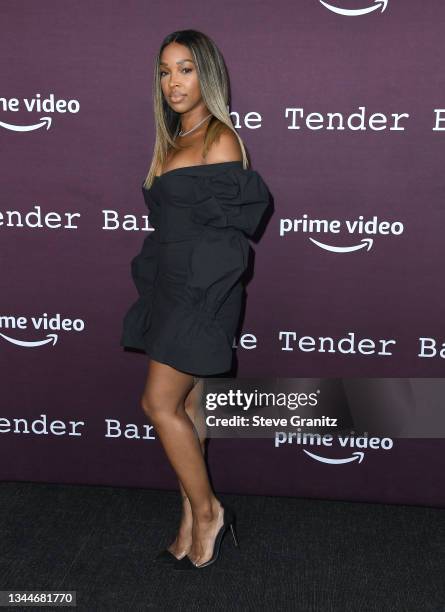 Malika Haqq arrives at DGA Theater Complex on October 03, 2021 in Los Angeles, California.