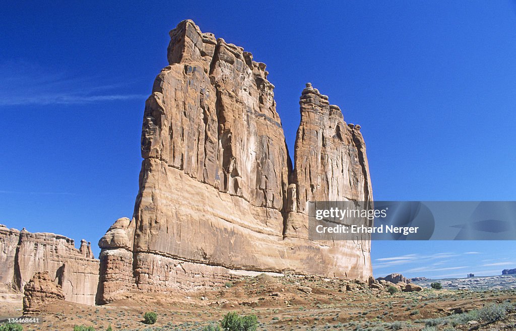 The Organ rock formation, Arches National Park, Utah, USA, America