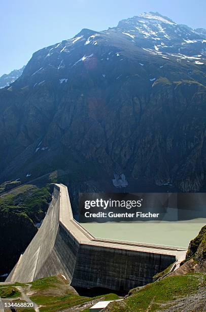 grande dixence dam, lac de dix lake, val d'herens, valais, switzerland, europe - grande dixence dam stock pictures, royalty-free photos & images