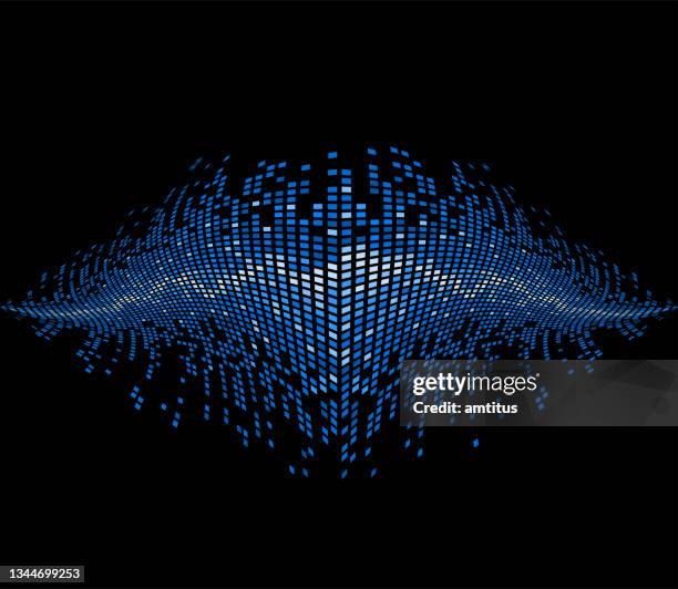 Voice Signal Screen Wave Pattern Photos and Premium High Res Pictures ...