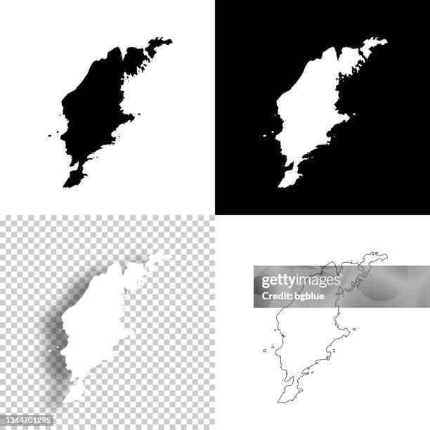gotland maps for design. blank, white and black backgrounds - line icon - gotland stock illustrations