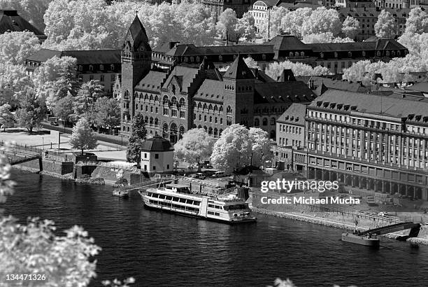 view from ehrenbreitstein fortress, koblenz, rhineland-palatinate, germany, europe - michael mucha - fotografias e filmes do acervo