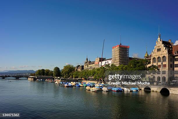 limmatquai, zurich, switzerland, europe - michael mucha stock pictures, royalty-free photos & images