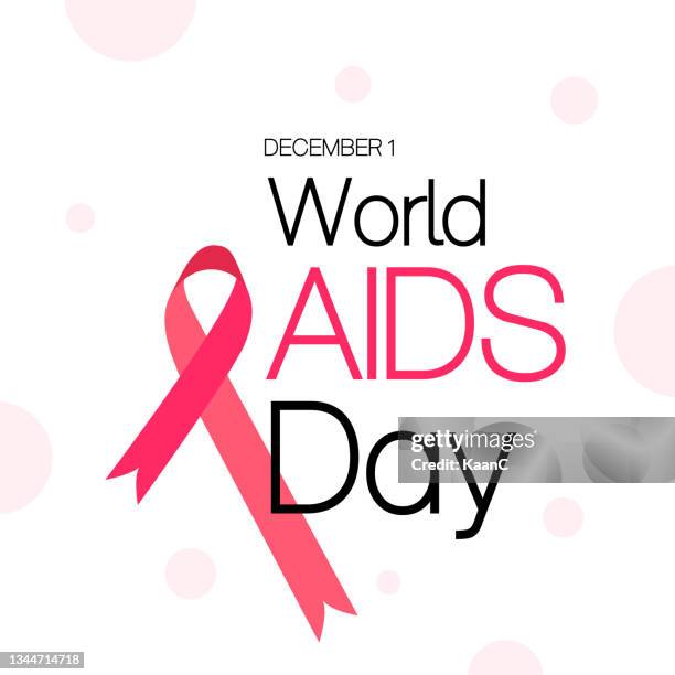 ilustrações de stock, clip art, desenhos animados e ícones de world aids day concept stock illustration. aids awareness ribbon vector. - aids awareness ribbon