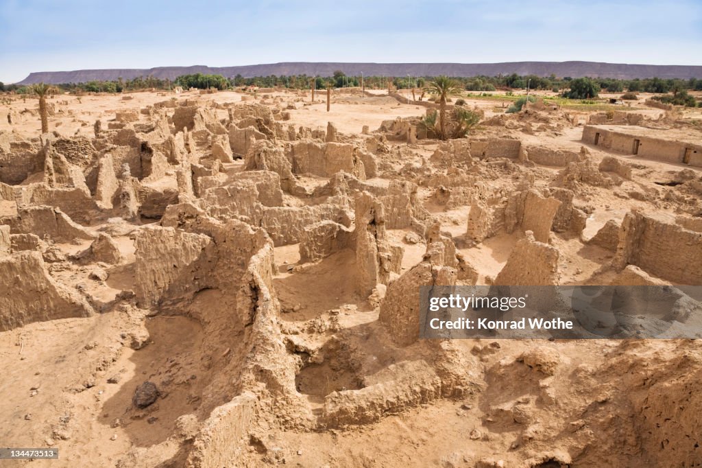 Ruins of Germa, medieval capital of the Garamantes, Libya, Sahara, North Africa, Africa