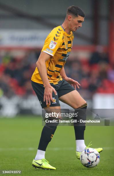 Lloyd Jones of Cambridge United during the Sky Bet League One match between Crewe Alexandra and Cambridge United at Mornflake Stadium on October 02,...