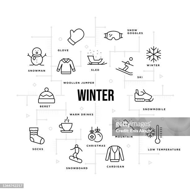 winter-chart - skifahren und snowboarden stock-grafiken, -clipart, -cartoons und -symbole