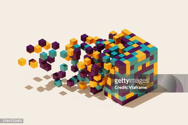 slk abstract cubes v3 - zielgruppe stock-fotos und bilder