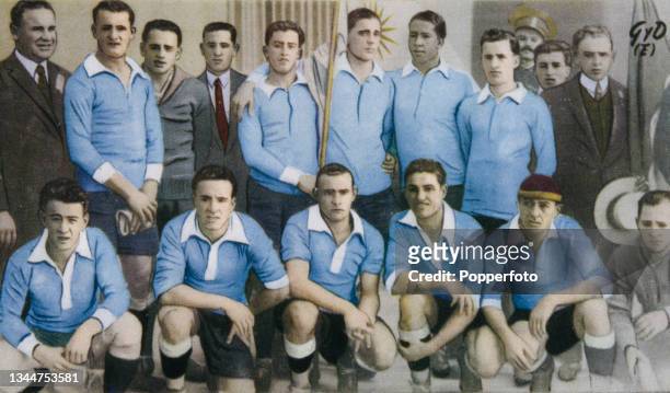 The Uruguay team, winners of the football tournament of the 1924 Summer Olympics, held in Paris, France, 9th June 1924. Uruguay starting XI that beat...