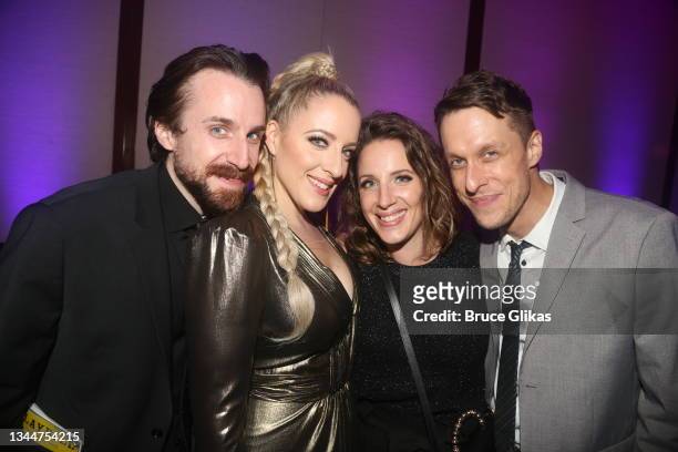 Andrew Mueller, Abby Mueller, Jessie Mueller, Matt Mueller pose the opening night after party for the new musical "Six" on Broadway at Pier...