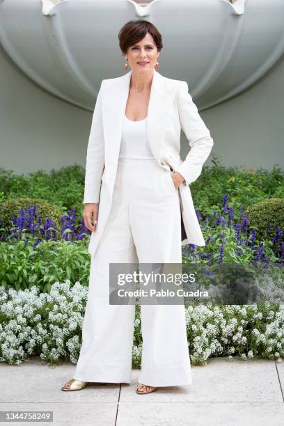 Spanish actress Aitana Sanchez-Gijon attends 'Madres Paralelas' photocall at Mandarin Oriental Ritz Hotel on October 04, 2021 in Madrid, Spain.