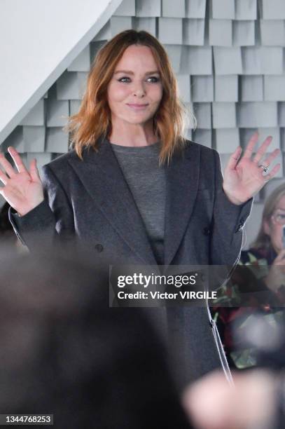 Fashion designer Stella McCartney walks the runway during the Stella McCartney Ready to Wear Spring/Summer 2022 fashion show as part of the Paris...