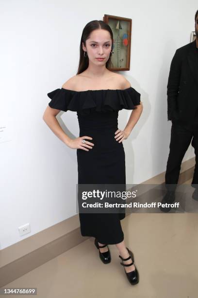 Lola Le Lann attends the Giambattista Valli Womenswear Spring/Summer 2022 show as part of Paris Fashion Week on October 04, 2021 in Paris, France.