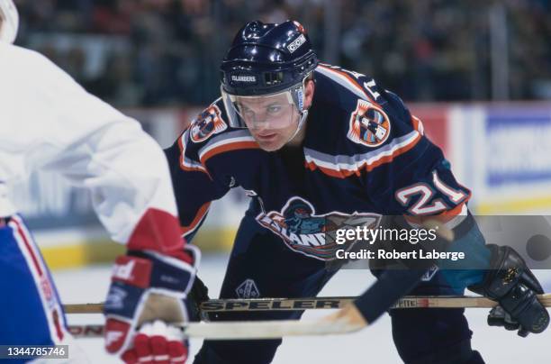 Robert Reichel from Czech Republic and Center for the New York Islanders during the NHL Eastern Conference Northeast Division game against the...