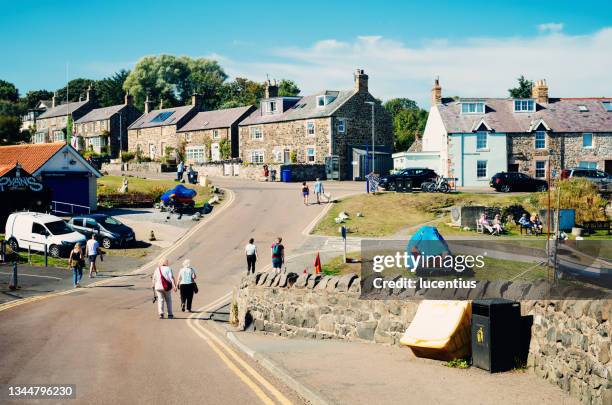 craster village, northumberland, england - craster stock pictures, royalty-free photos & images