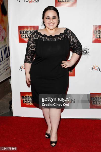 Actress Nikki Blonsky attends the Broadway opening night of "Bonnie & Clyde" at the Gerald Schoenfeld Theatre on December 1, 2011 in New York City.