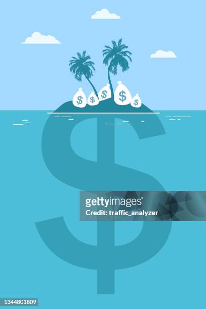 offshore financial centre - tax haven stock illustrations