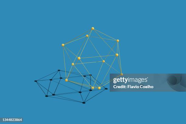 visual representation of teamwork - polygonal meeting stock pictures, royalty-free photos & images