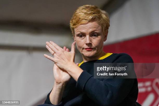 Actor Maxine Peake attends a People's Assembly event in Manchester on October 04, 2021 in Manchester, England. This year's Conservative Party...