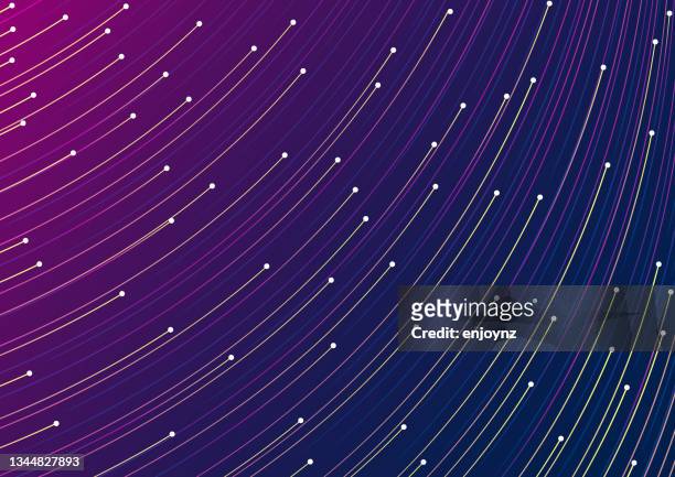 abstract purple crypto data transfer illustration - fiber internet stock illustrations