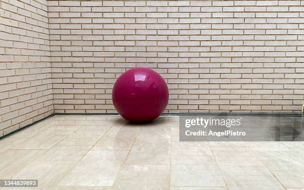 abstract compositon with ball and wall - pilates abstract stock pictures, royalty-free photos & images