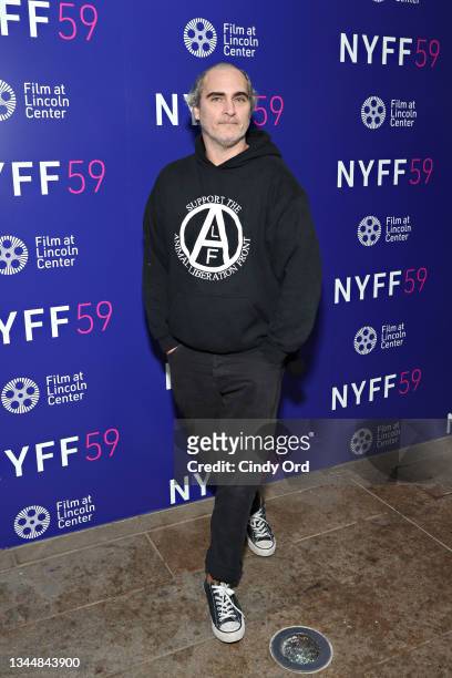 Actor Joaquin Phoenix attends the photo call for 'C'mon C'mon' during the 59th New York Film Festival at Elinor Bunin Munroe Film Center on October...