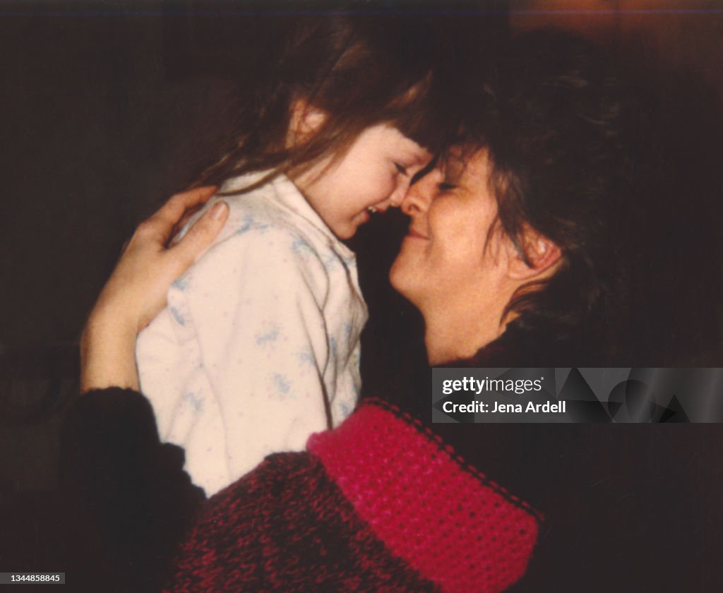 Mother Daughter Vintage Photograph, Family and Togetherness