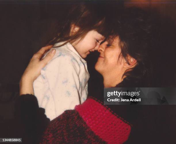 mother daughter vintage photograph, family and togetherness - tirage photographique photos et images de collection