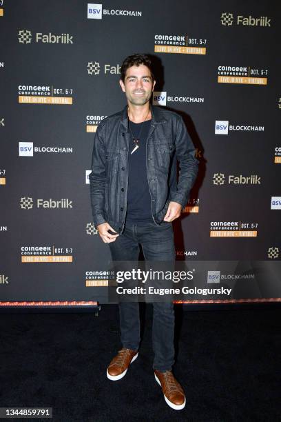 Actor Adrian Grenier attends CoinGeek Cocktail Party at Gustavino's on October 04, 2021 in New York City.