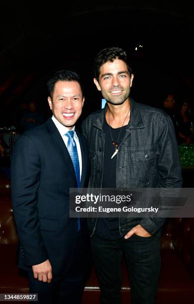 Founding President, Bitcoin Association & Moderator of Conference Jimmy Ngyuen and actor Adrian Grenier attend CoinGeek Cocktail Party at Gustavino's...