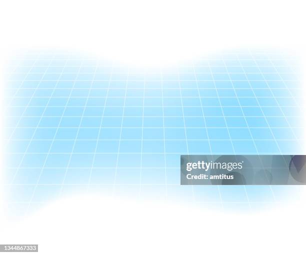 blue grid - floor perspective stock illustrations