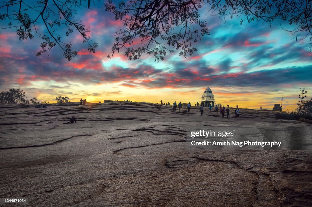 Sunrise at Lalbagh Hill, Bangalore