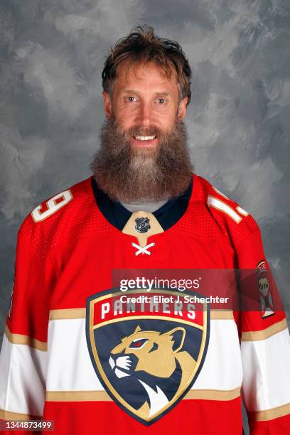 Joe Thornton of the Florida Panthers poses for his official headshot for the 2021-2022 NHL season on September 22, 2021 at the FLA Live Arena in...