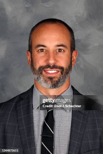 Florida Panthers Assistant Coach Derek MacKenzie of the Florida Panthers poses for his official headshot for the 2021-2022 NHL season on September...