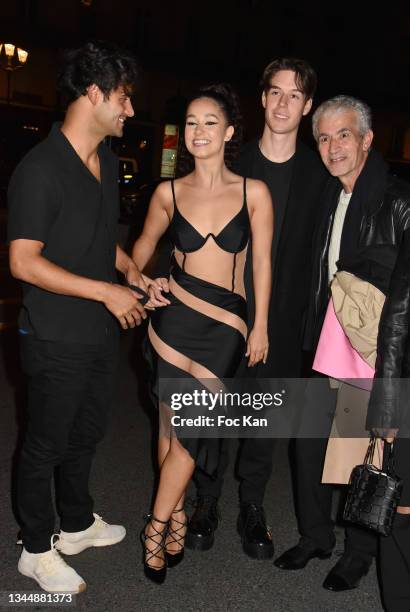 Lena Mahfouf aka Lena Situations and Seb La Frite attend the Etam Womenswear Spring/Summer 2022 show as part of Paris Fashion Week at Opera Garnier...