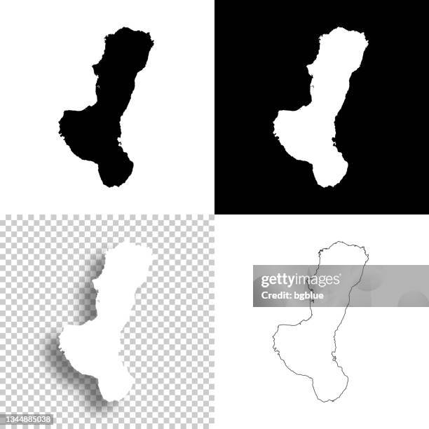 negros maps for design. blank, white and black backgrounds - line icon - negros occidental stock illustrations