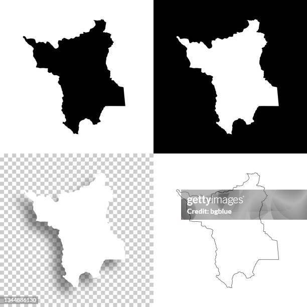 roraima maps for design. blank, white and black backgrounds - line icon - roraima stock illustrations