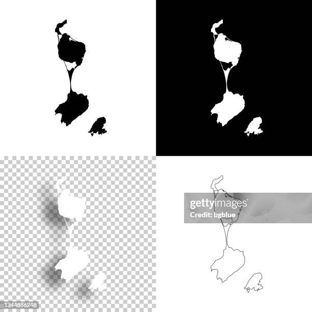 saint pierre and miquelon maps for design. blank, white and black backgrounds - line icon - french overseas territory stock illustrations