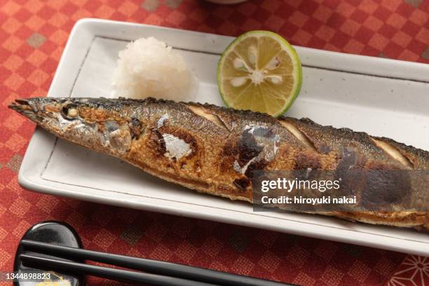 Saury Set Meal High-Res Stock Photo